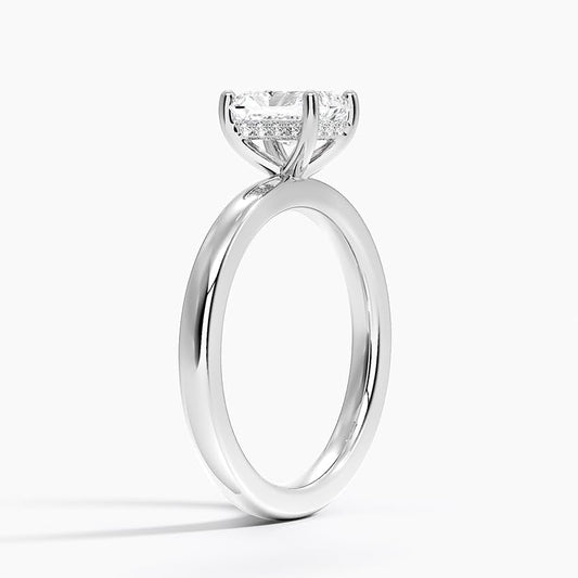 Hidden Halo 1 CT Radiant Cut Lab Grown Diamond Engagement Ring - view 2