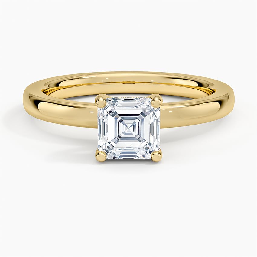 Hidden Halo 1 CT Asscher Cut Lab Grown Diamond Engagement Ring - view 6