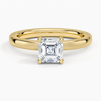 Hidden Halo 1 CT Asscher Cut Lab Grown Diamond Engagement Ring - view 6