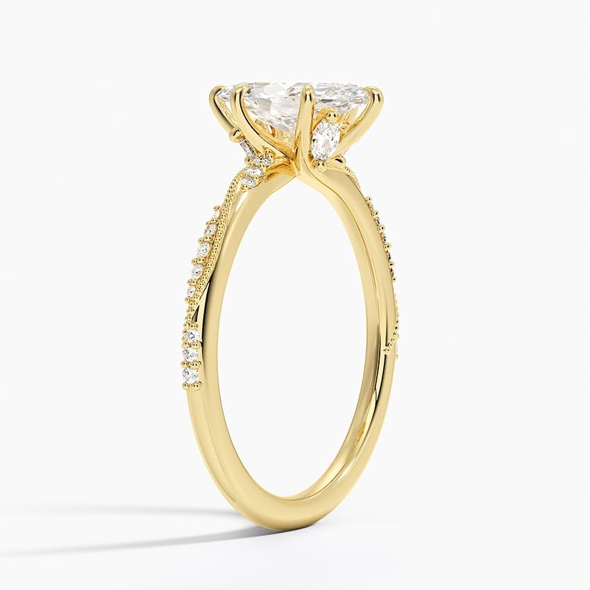 Solitaire 1 CT Marquise Cut Lab Grown Diamond Engagement Ring - view 5