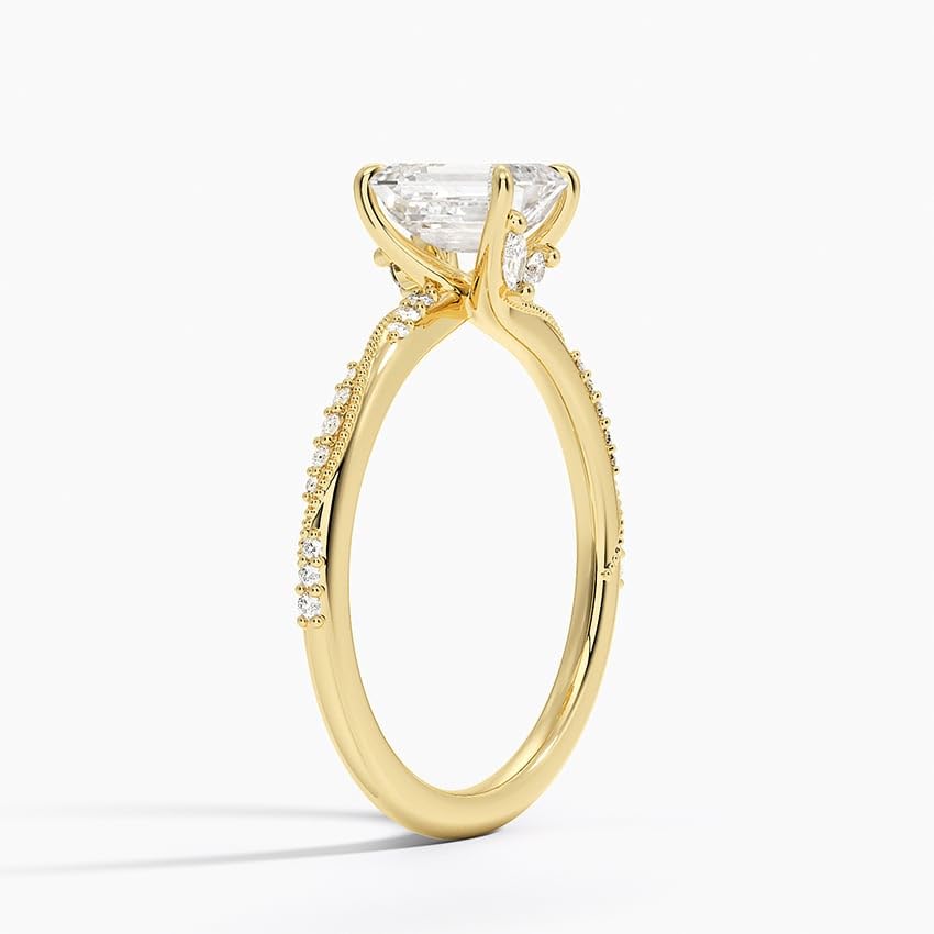 1 CT Emerald Cut Lab Grown Diamond Engagement Ring - view 3