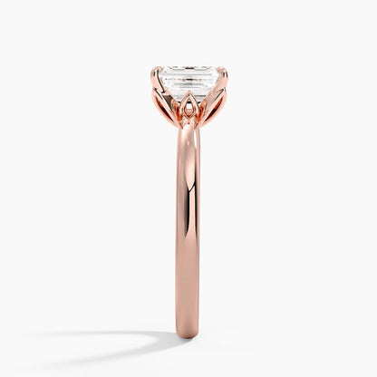 1 CT Emerald Cut Lab Grown Diamond Engagement Ring - view 3
