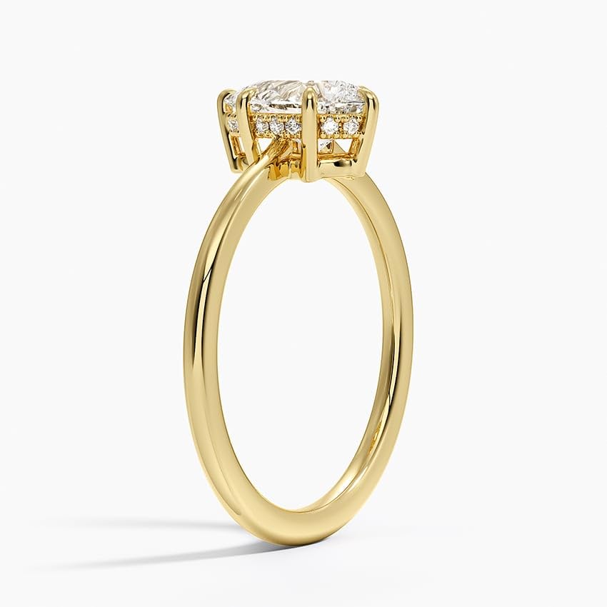 Hidden Halo 1 CT Pear Cut Lab Grown Diamond Engagement Ring - view 5