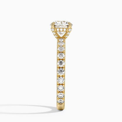 Solitaire 1 CT Round Cut Lab Grown Diamond Engagement Ring - view 3