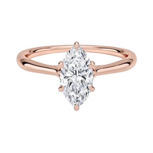Solitaire 1 CT Marquise Cut Lab Grown Diamond Ring - view 1