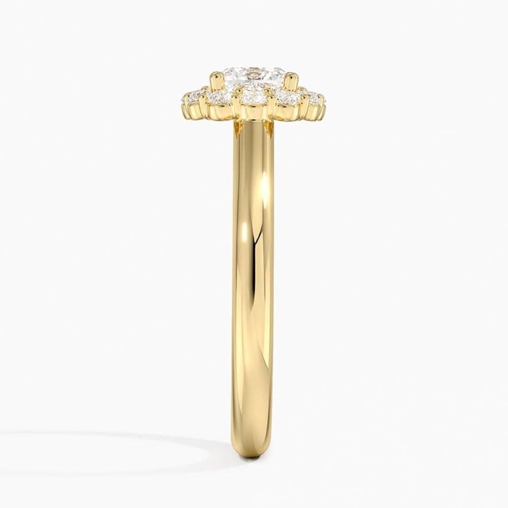 1 CT Cushion Cut Lab Grown Diamond Engagement Ring - view 4