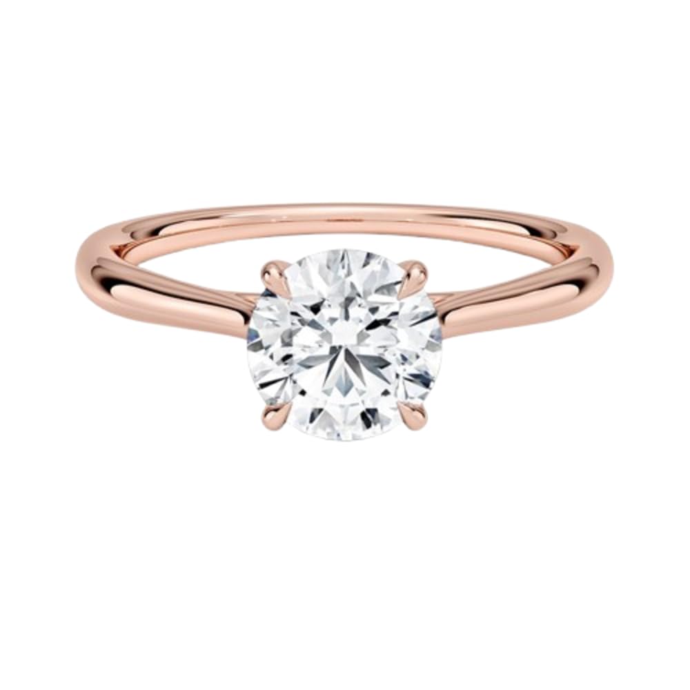 1 CT Round Cut Lab Grown Diamond Engagement Ring - view 1