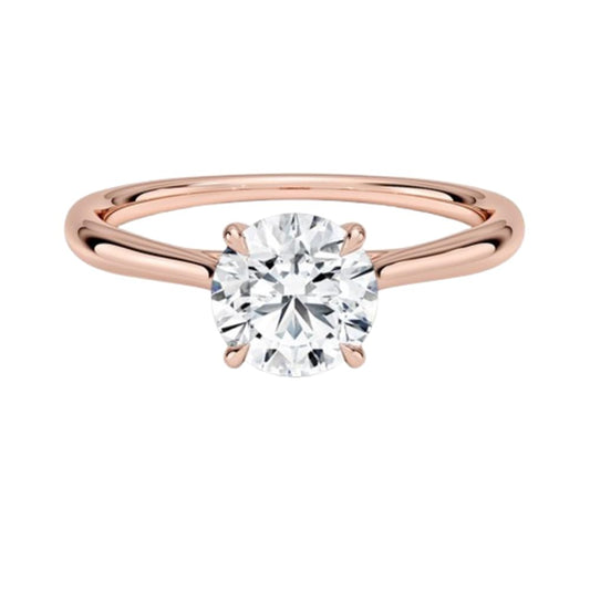 1 CT Round Cut Lab Grown Diamond Engagement Ring - view 1