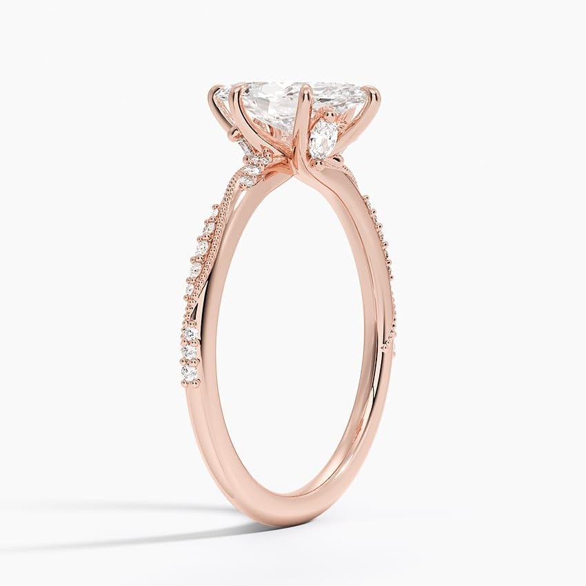 Solitaire 1 CT Marquise Cut Lab Grown Diamond Engagement Ring - view 2