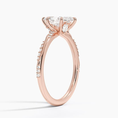 Solitaire 1 CT Marquise Cut Lab Grown Diamond Engagement Ring - view 2