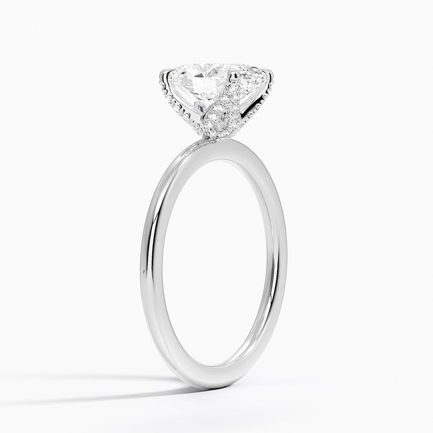 2 CT Oval Cut Lab Grown Diamond Engagement Ring - view 2