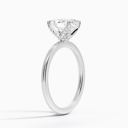 2 CT Oval Cut Lab Grown Diamond Engagement Ring - view 2