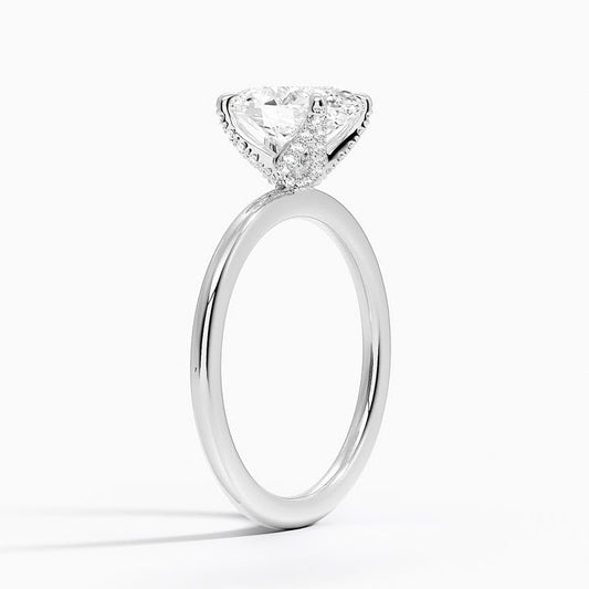 2 CT Oval Cut Lab Grown Diamond Engagement Ring - view 2