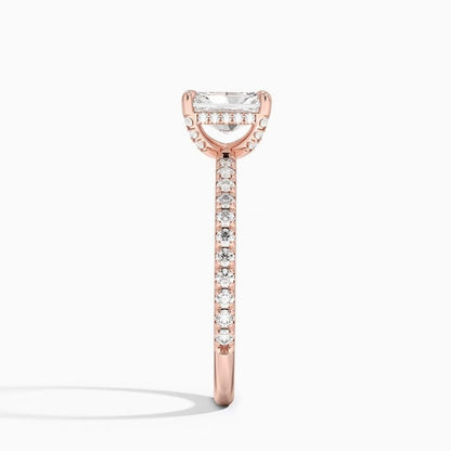 Hidden Halo 1 CT Radiant Cut Lab Grown Diamond Engagement Ring - view 7