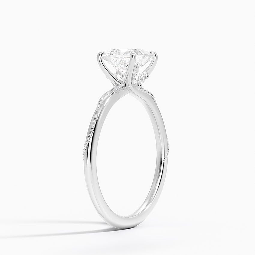 1 CT Princess Cut Lab Grown Diamond Engagement Ring - view 3