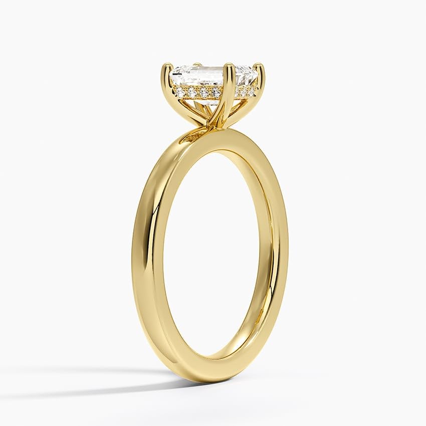 Solitaire 1 CT Emerald Cut Lab Grown Diamond Engagement Ring - view 7
