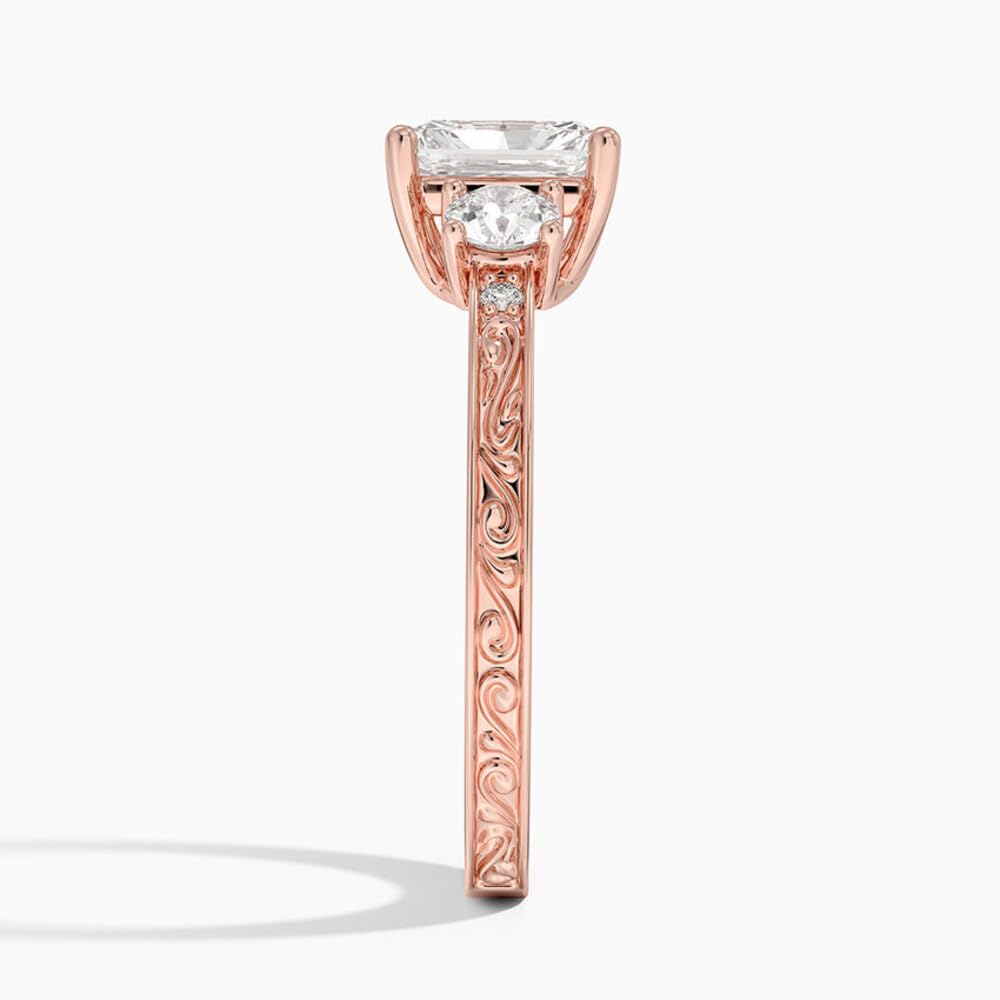 Solitaire 1 CT Radiant Cut Lab Grown Diamond Engagement Ring - view 3