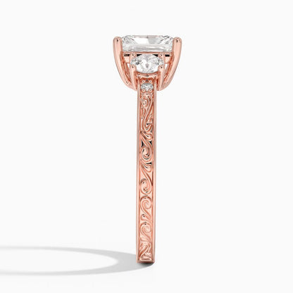 Solitaire 1 CT Radiant Cut Lab Grown Diamond Engagement Ring - view 3