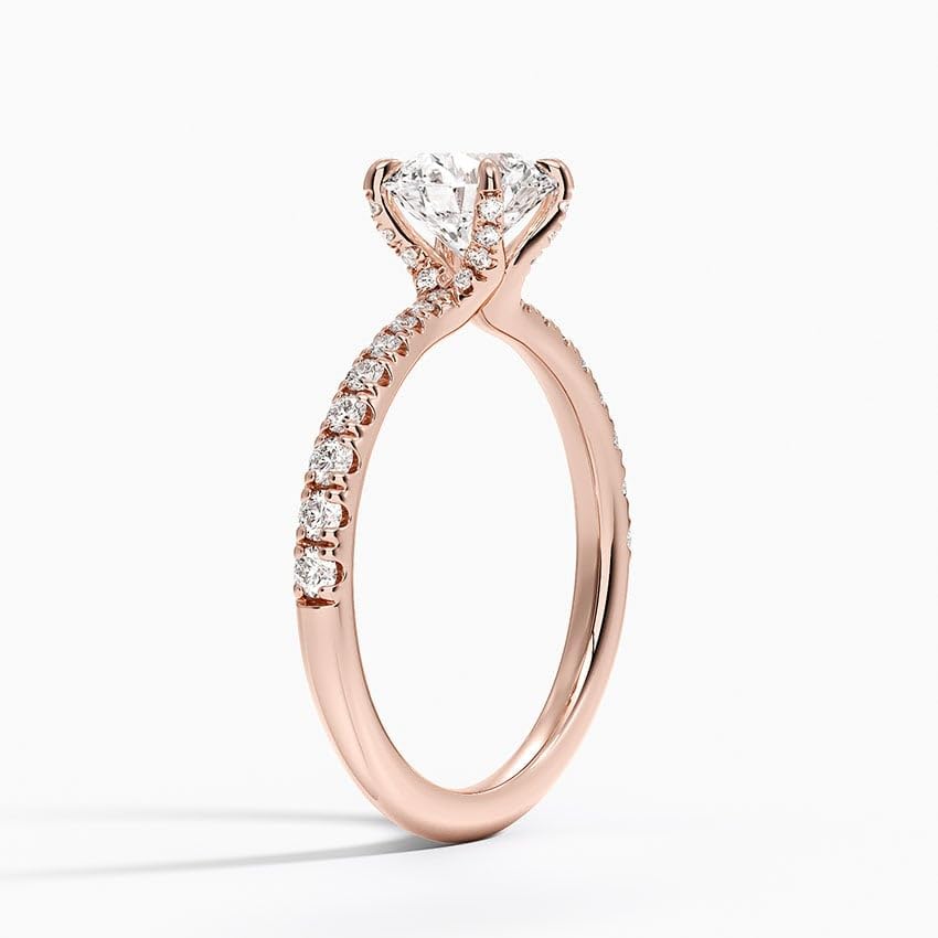 Pave Accents 1 CT Round Cut Lab Grown Diamond Ring - view 6