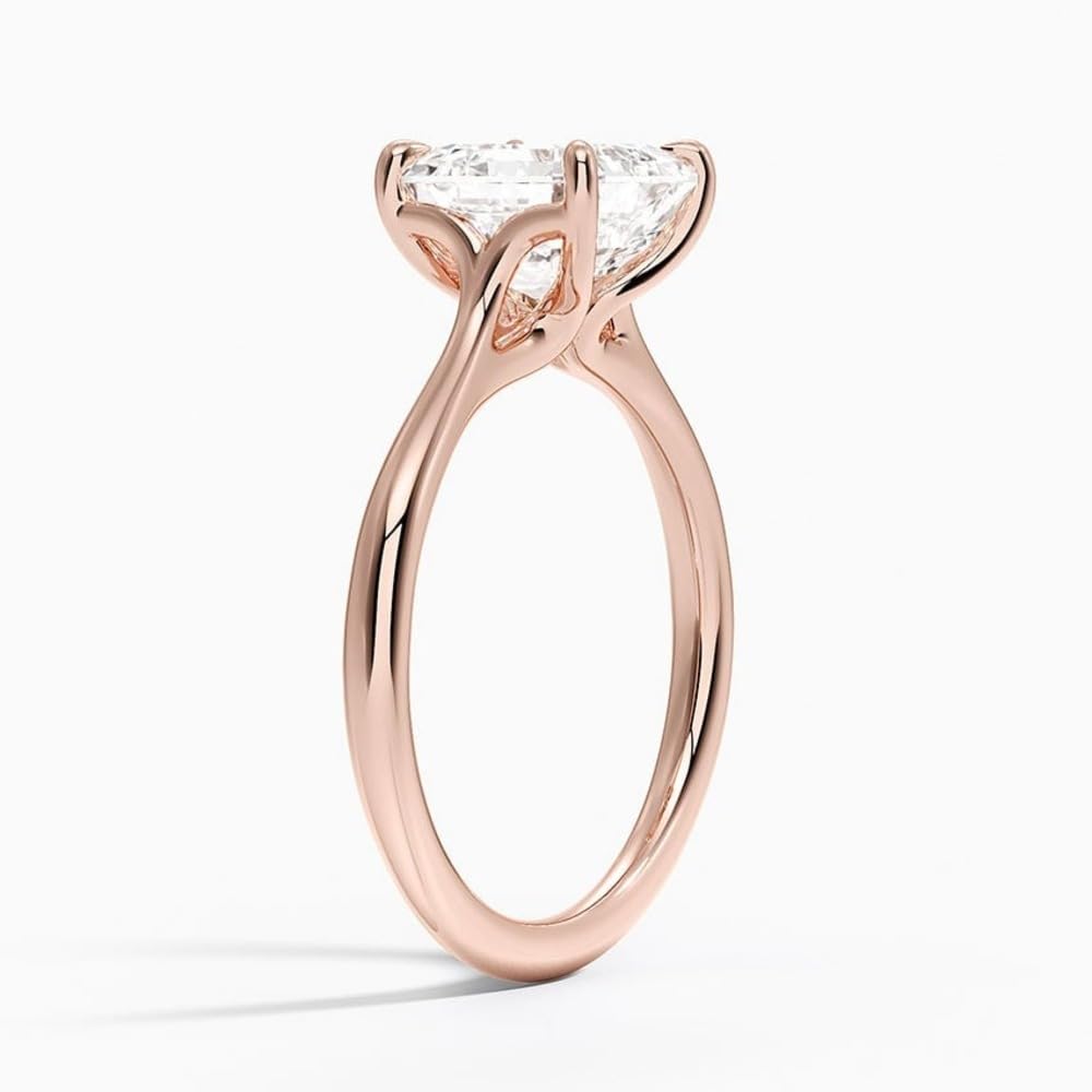 2 CT Asscher Cut Lab Grown Diamond Engagement Ring - view 5