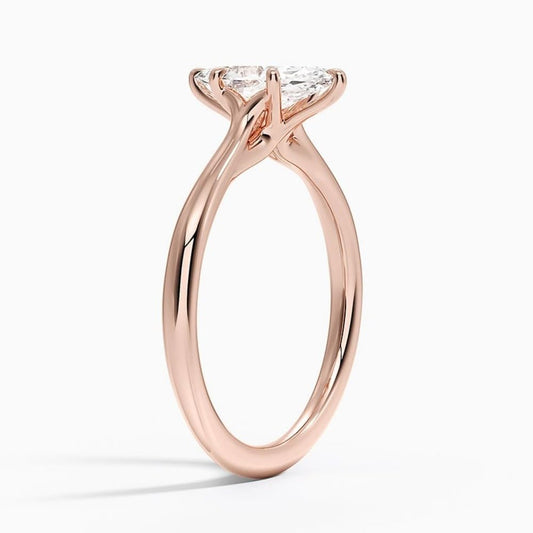 Solitaire 1 CT Marquise Cut Lab Grown Diamond Ring - view 2