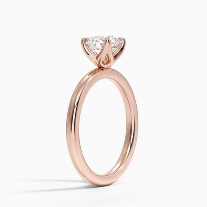 Solitaire 1 CT Round Cut Lab Grown Diamond Ring - view 5