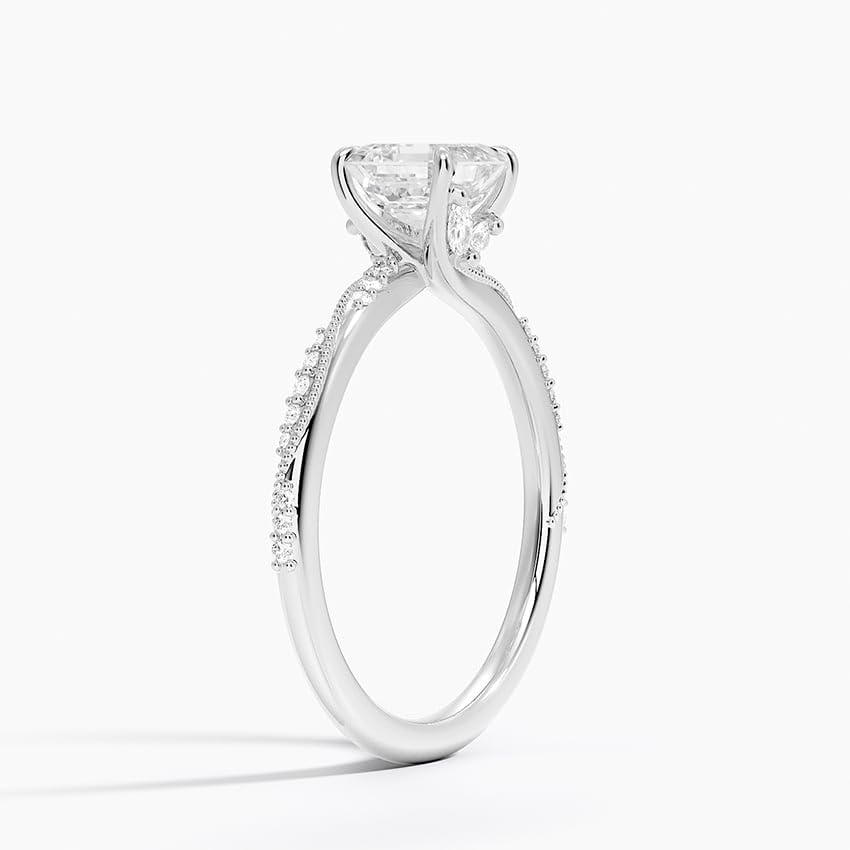 1 CT Asscher Cut Lab Grown Diamond Engagement Ring - view 3