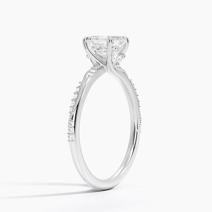 1 CT Asscher Cut Lab Grown Diamond Engagement Ring - view 3
