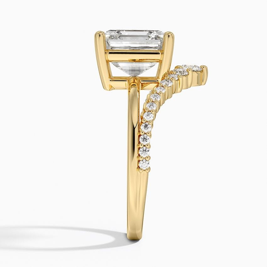 4 CT Asscher Cut Lab Grown Diamond Wedding Ring - view 2