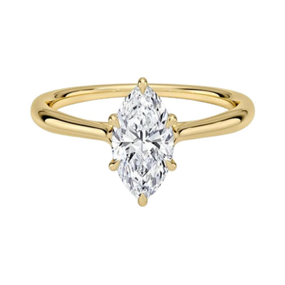 Solitaire 1 CT Marquise Cut Lab Grown Diamond Ring - view 4