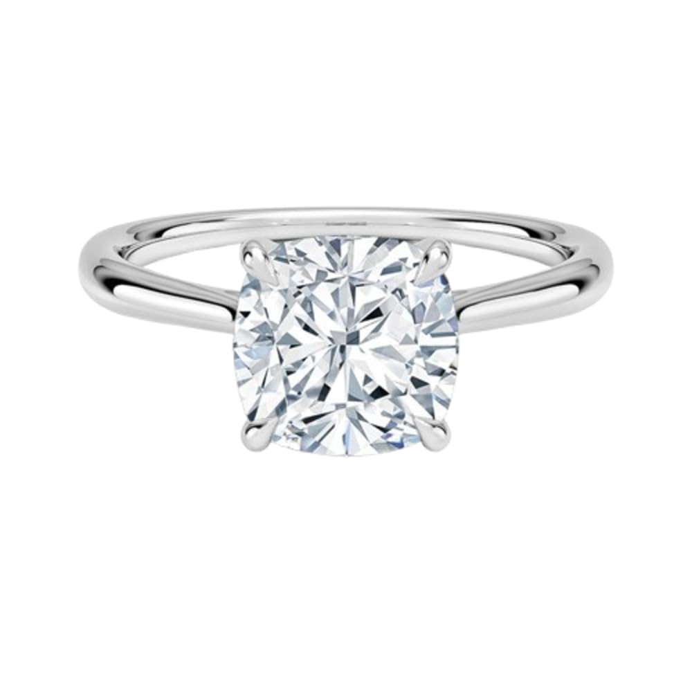 Solitaire 2 CT Cushion Cut Lab Grown Diamond Ring - view 1