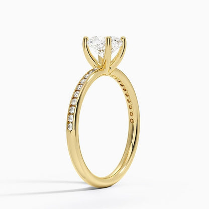 Solitaire 1 CT Cushion Cut Lab Grown Diamond Ring - view 5