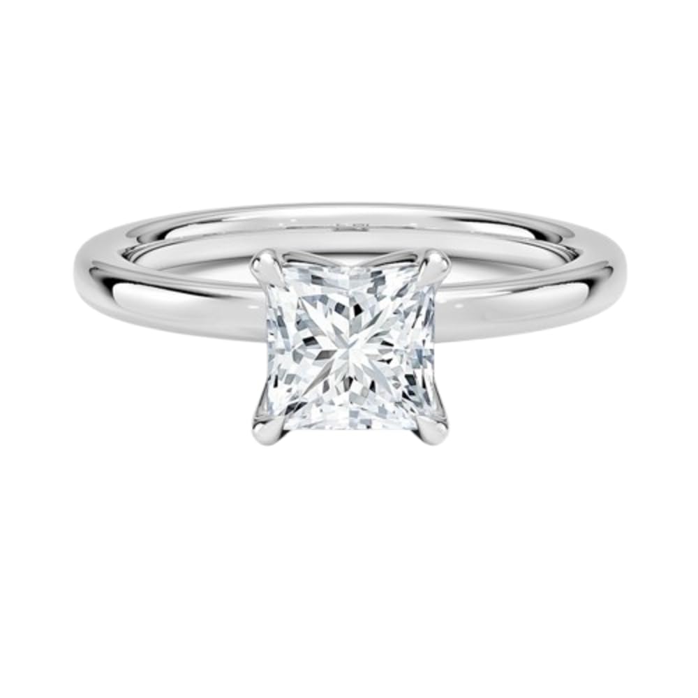 Solitaire 1 CT Princess Cut Lab Grown Diamond Ring - view 1