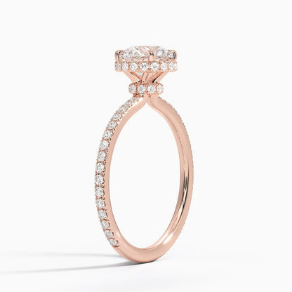 Hidden Halo 1 CT Round Cut Lab Grown Diamond Ring - view 5