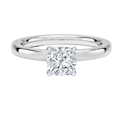 Hidden Halo 1 CT Cushion Cut Lab Grown Diamond Engagement Ring - view 1
