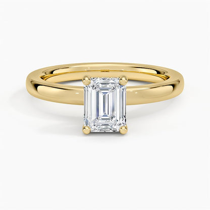 Solitaire 1 CT Emerald Cut Lab Grown Diamond Engagement Ring - view 6