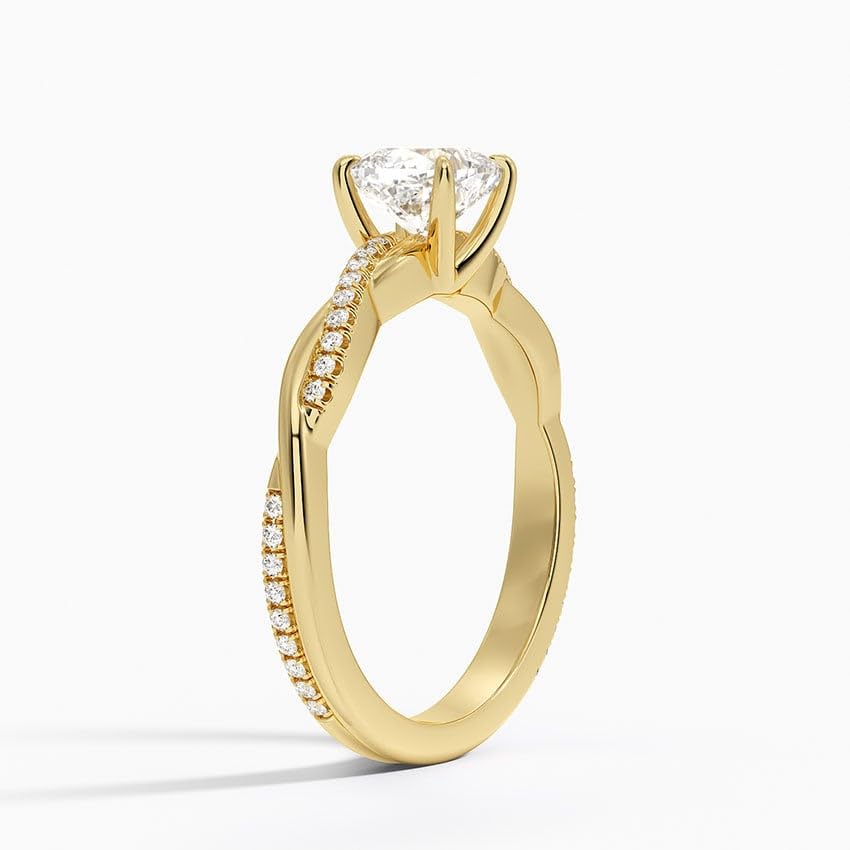 Twisted Vine 1 CT Cushion Cut Lab Grown Diamond Ring - view 5