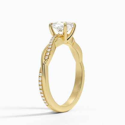 Twisted Vine 1 CT Cushion Cut Lab Grown Diamond Ring - view 5