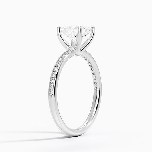 1 CT Princess Cut Lab Grown Diamond Engagement Ring - view 2