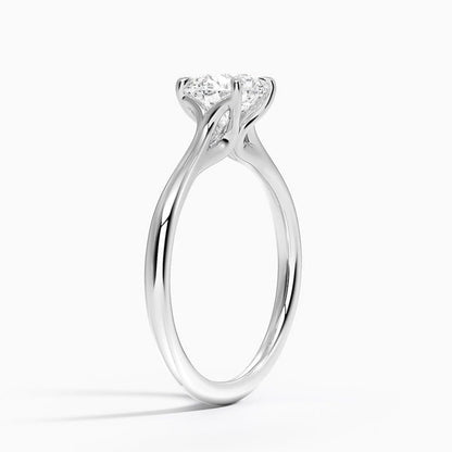 1 CT Round Cut Lab Grown Diamond Engagement Ring - view 5