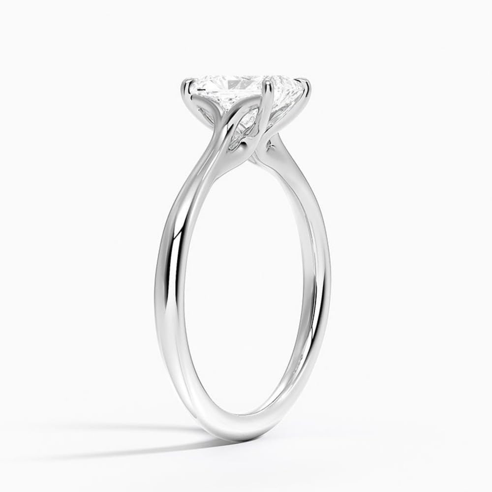 Solitaire 1 CT Radiant Cut Lab Grown Diamond Ring - view 5