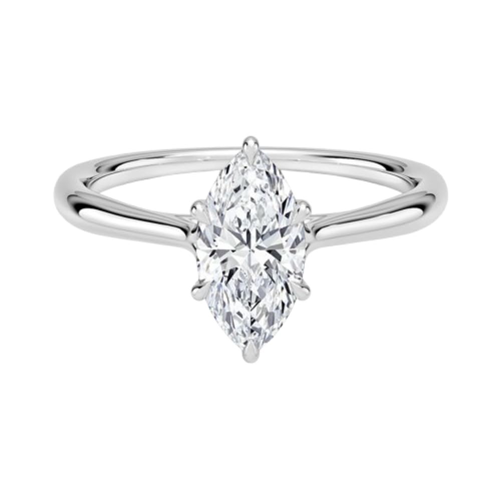 Solitaire 1 CT Marquise Cut Lab Grown Diamond Ring - view 6