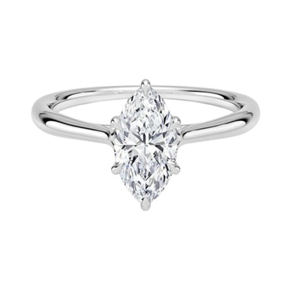 Solitaire 1 CT Marquise Cut Lab Grown Diamond Ring - view 6