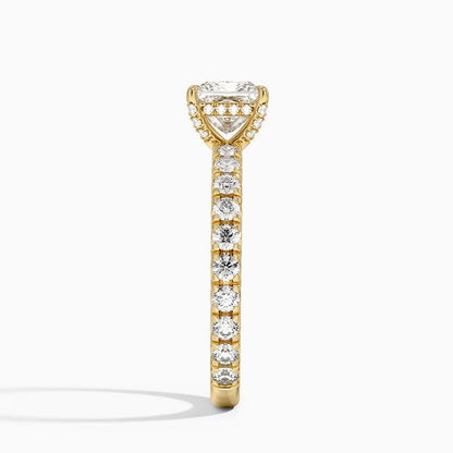 Solitaire 1 CT Princess Cut Lab Grown Diamond Engagement Ring - view 3