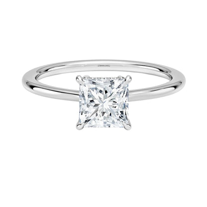 Solitaire 1 CT Princess Cut Lab Grown Diamond Engagement Ring - view 1