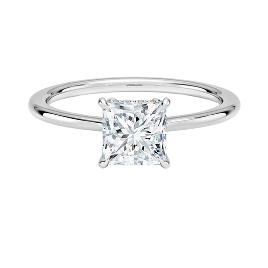 Solitaire 1 CT Princess Cut Lab Grown Diamond Engagement Ring - view 1