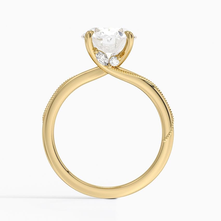 Solitaire 3 CT Oval Cut Lab Grown Diamond Engagement Ring - view 7
