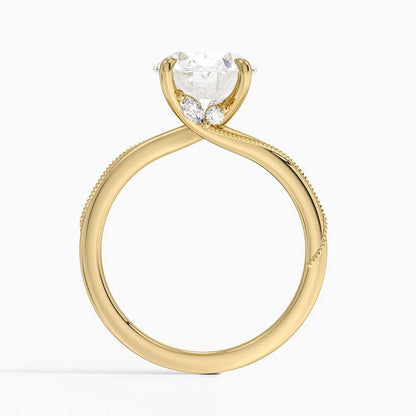 Solitaire 3 CT Oval Cut Lab Grown Diamond Engagement Ring - view 7