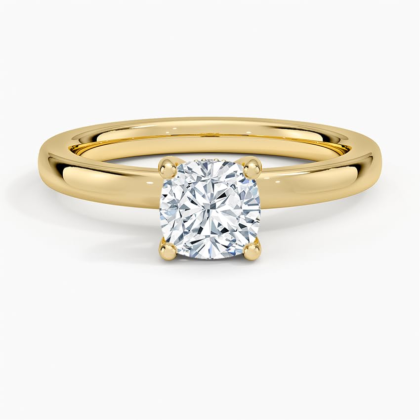 Hidden Halo 1 CT Cushion Cut Lab Grown Diamond Engagement Ring - view 6