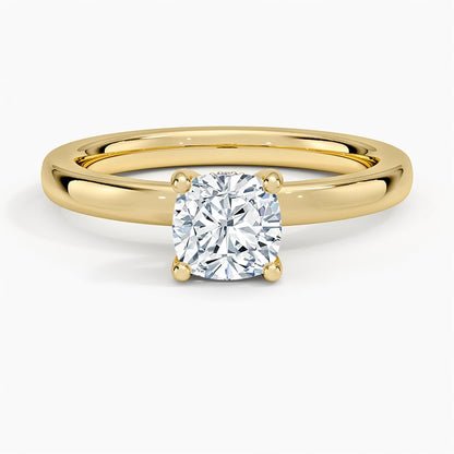 Hidden Halo 1 CT Cushion Cut Lab Grown Diamond Engagement Ring - view 6